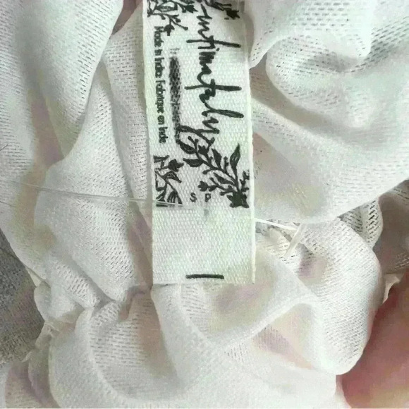 FREE PEOPLE INTIMATELY Light Pink Sheer Rouged Top Size L - Picture 5 of 10